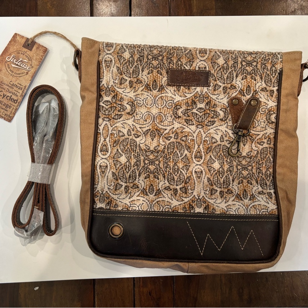 Sixtease upcycled crossbody purse